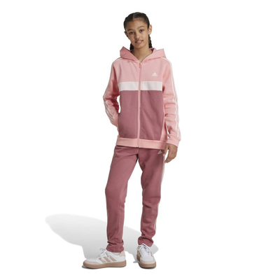 J 3-stripes tib fleece tracksuit, Pink, medium