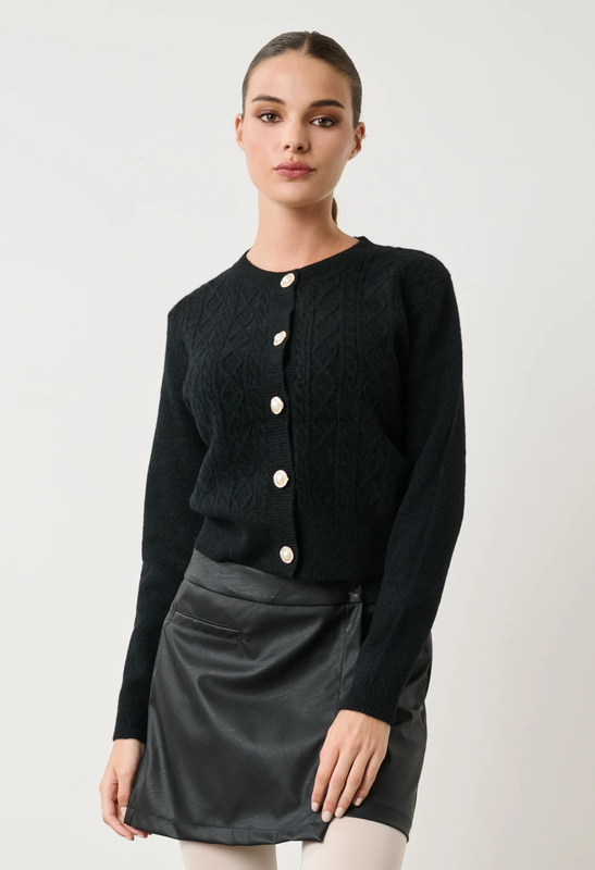 Cardigan with pearl buttons by desiree - black , one size-null