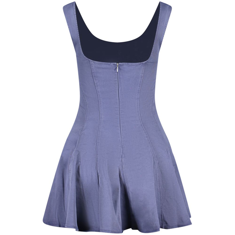 Blue cotton women dress-null