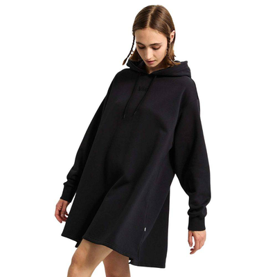 Fleece dress, Black, medium