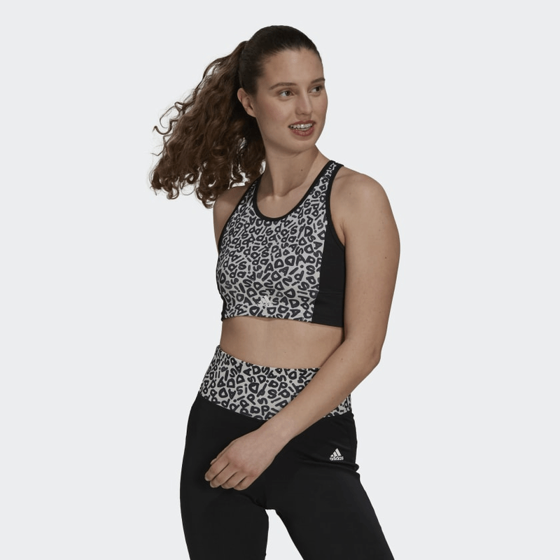 Product image: Adidas farm rio aeroready 3-stripes print sports crop top gs6339-null