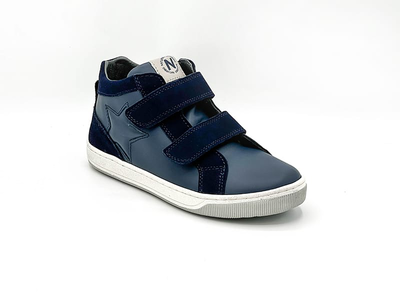 Naturino clay star vl. Suede and leather sneakers, navy nat12n