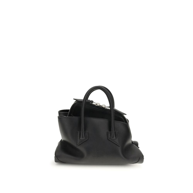Black calf leather bos taurus handbag-null