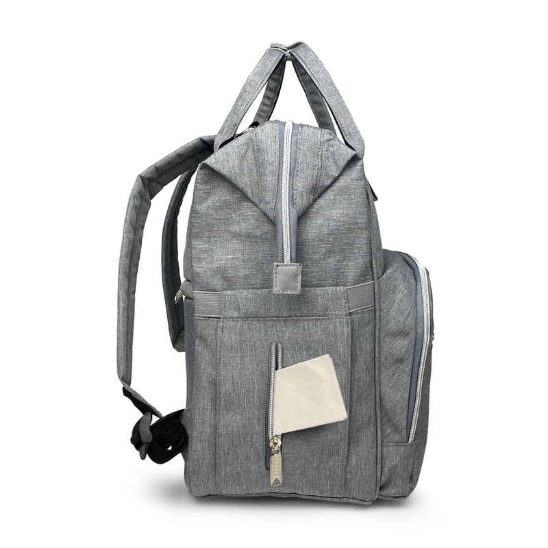 Bg berlin - mama bag & gift stainless steel bottle. Changing backpack, light blue diaper bag. image number null