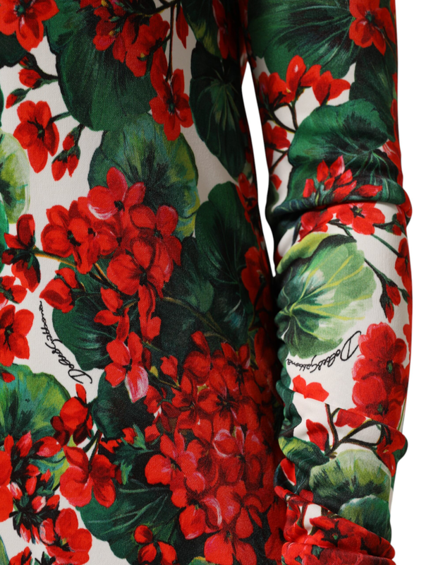 Multicolor floral short portofino dress-null