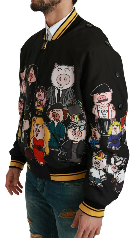 Black year of the pig bomber jacket-null