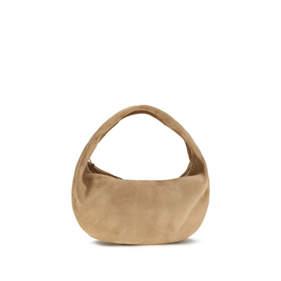 Beige calf leather bos taurus shoulder bag, Beige, medium