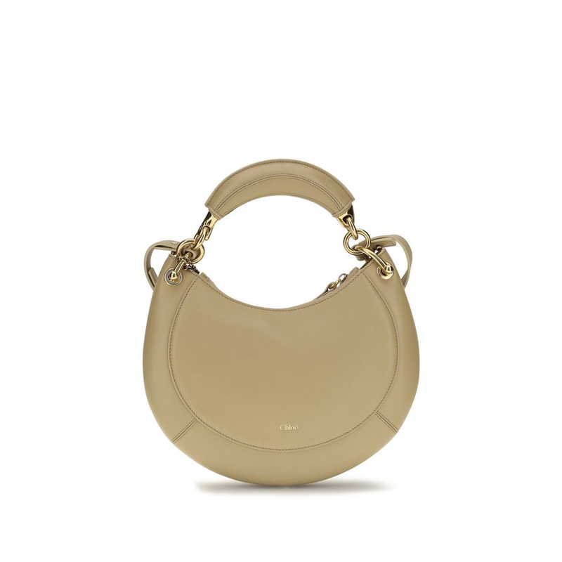 Beige calf leather bos taurus shoulder bag-null