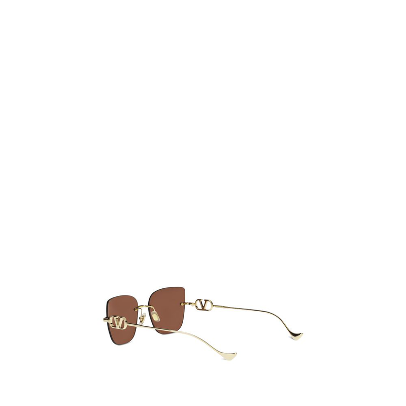 Brown metal sunglasses-null
