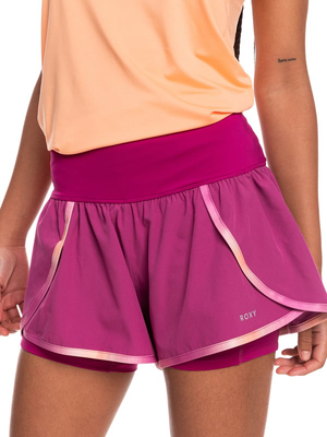 Roxy women sun comes up - workout shorts (erjns03380-mqb0), Mqb0-boysenberry, medium