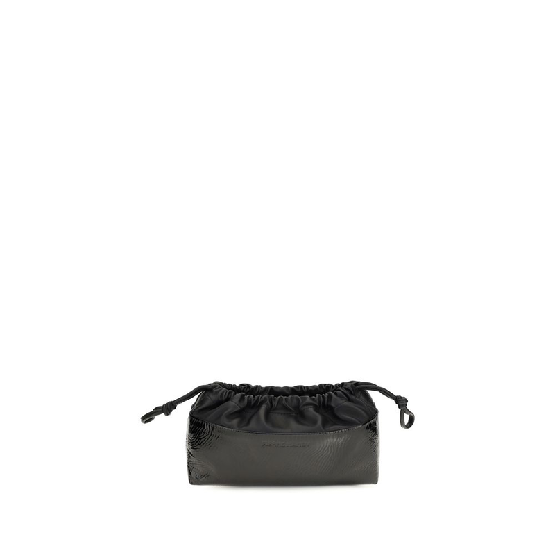 Black calf leather bos taurus clutch bag-null