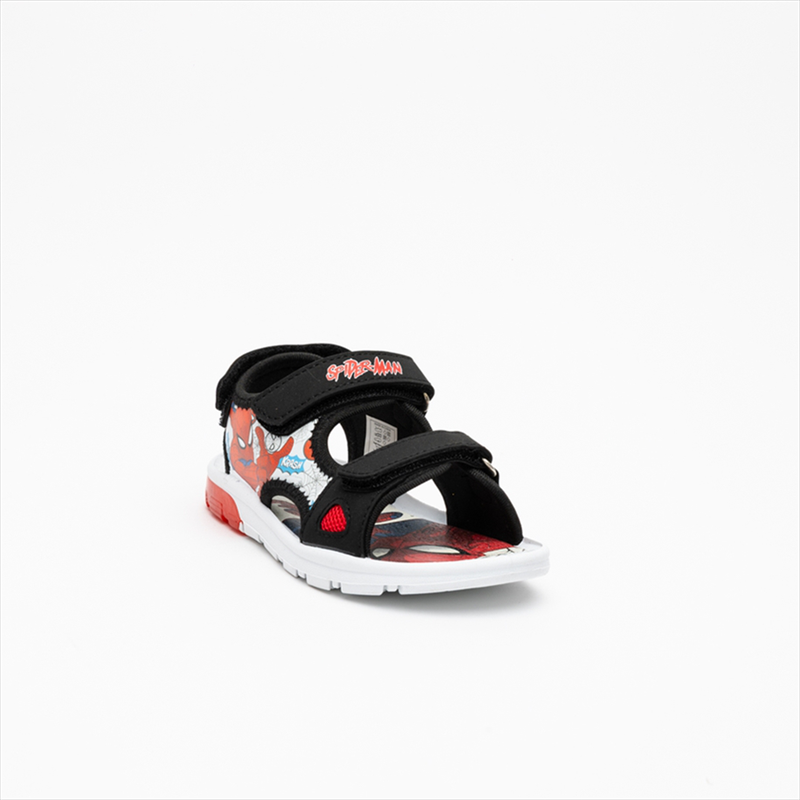Spiderman triple velcro strap boys sandals with lights-null