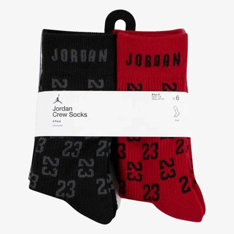 Monogram essential 6pk crew socks image number null