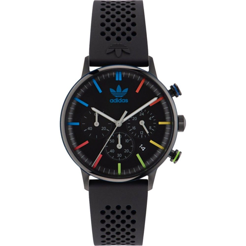 Black synthetic sport watch-null