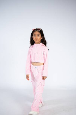 Ροζ σετ βελουδο με παντελονα 8-12 χρονων, Pink, medium