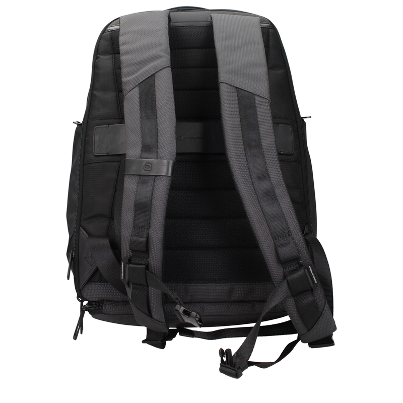 Gray fabric backpack-null
