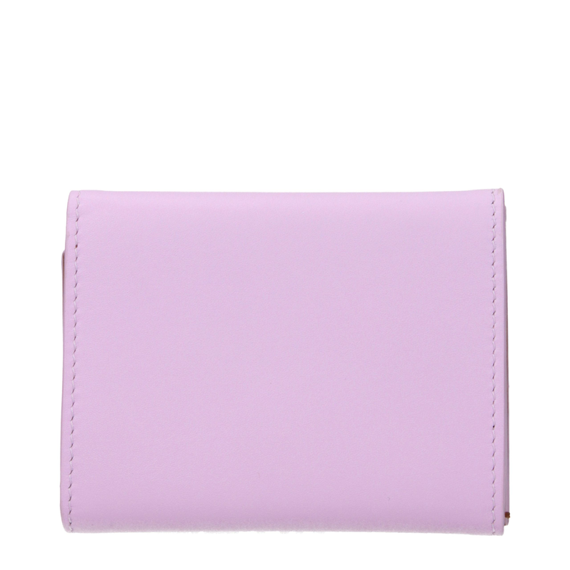 Pink leather wallet-null