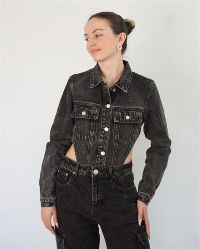 Glamorous bodysuit stonewash ac4068-null