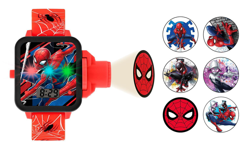 Disney marvel spiderman red strap projection watch image number null