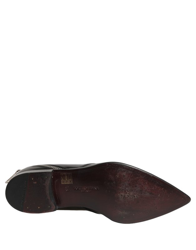 Black leather men derby dress formal shoes-null