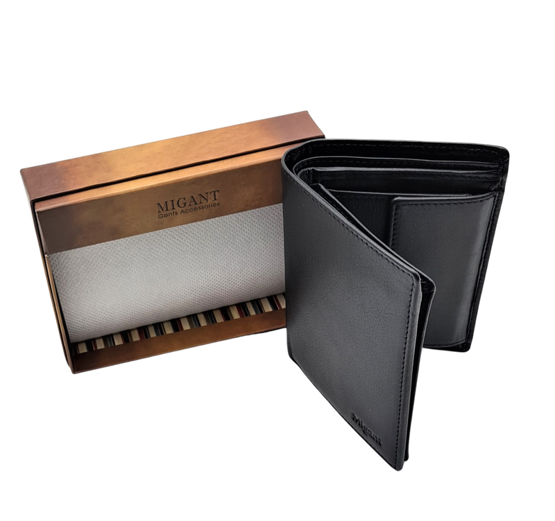 Design men leather wallet with rfid-null
