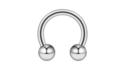 Surgical steel septum bead silver, , medium
