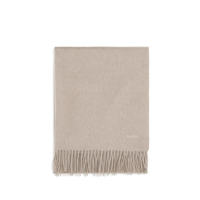 Beige cashmere scarf-null
