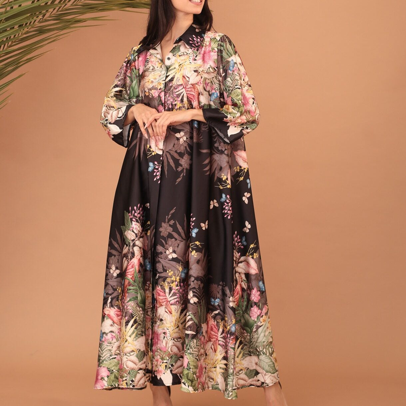 Delina print dress-null