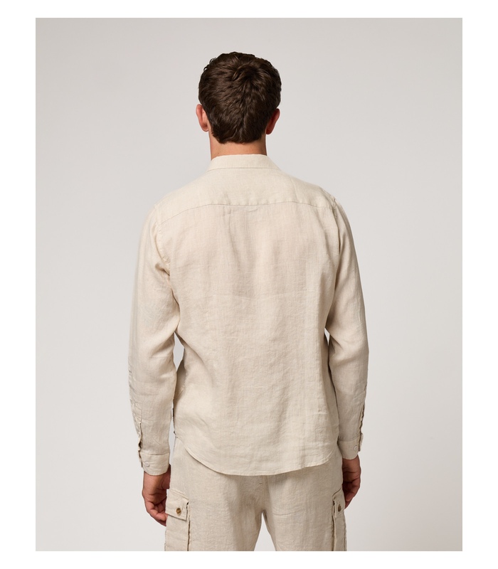 Gianni lupo linen shirt collar-null