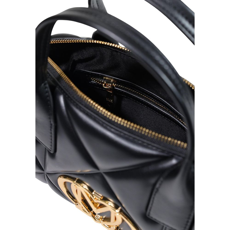 Black polyethylene handbag-null