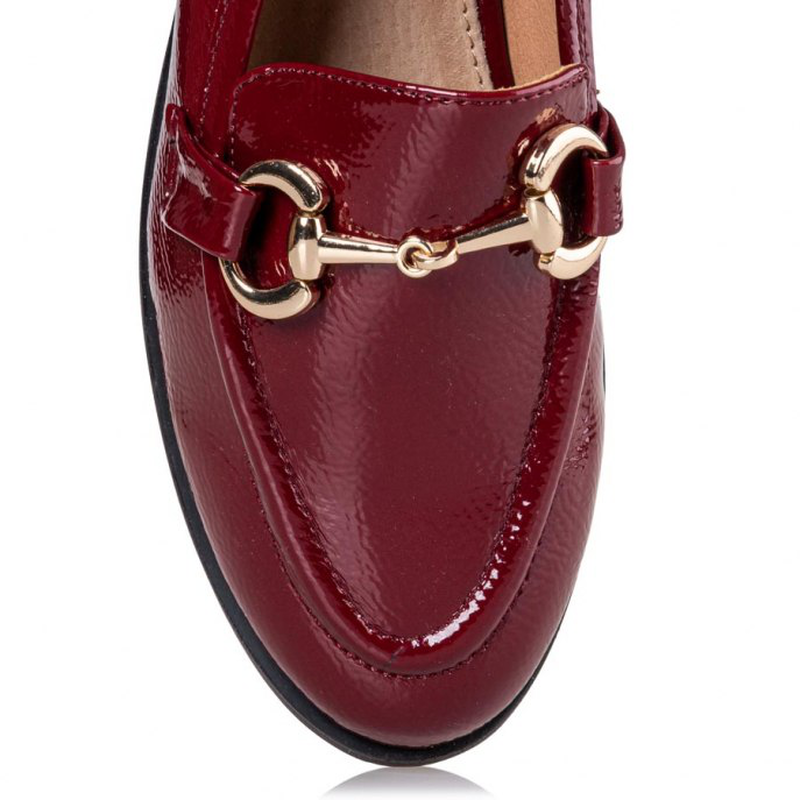 Miss nv shiny loafers - bordeaux-null