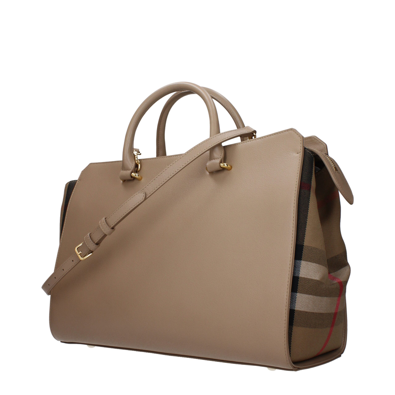 Beige leather handbag-null