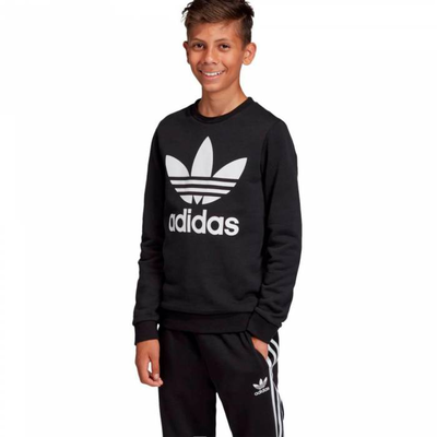 Youth trefoil crew, Black, medium