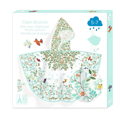 Rain cape flowers birds, , medium