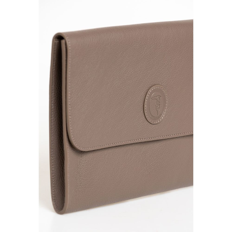 Brown polyester men clutch-null
