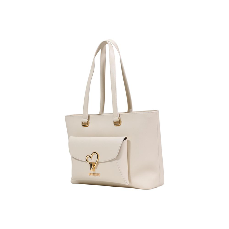 Beige polyethylene handbag-null