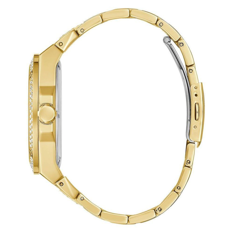 Gold stainless steel dress watch-null