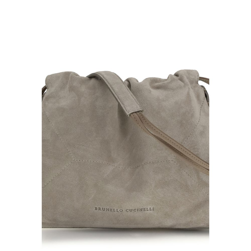 Gray calf leather bos taurus clutch bag-null