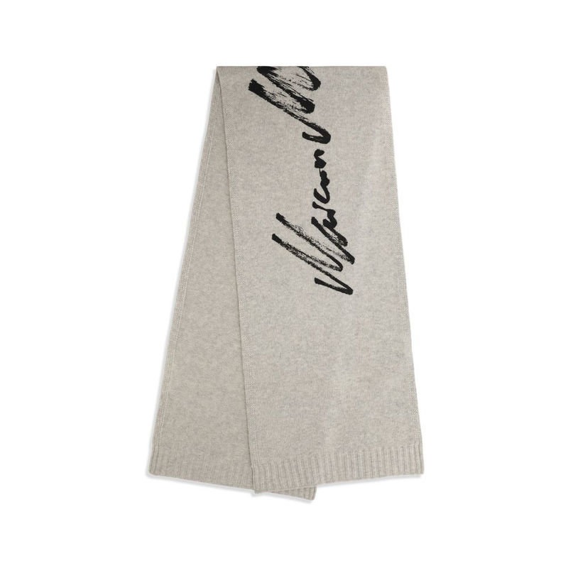 Gray wool oves aries scarf-null