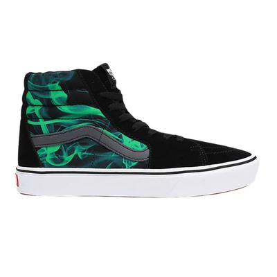 Vans comfycush sk-8 hi shoes, Black / Green, medium