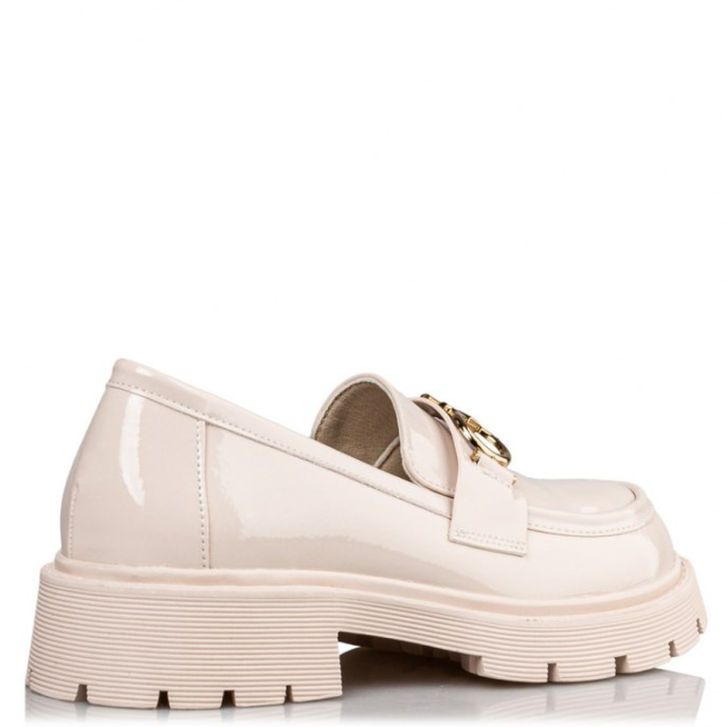 Chunky loafers by envie shoes - beige-null