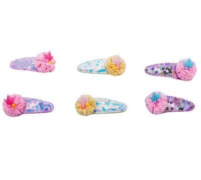 Child clips, Fuchsia/light Blue, medium