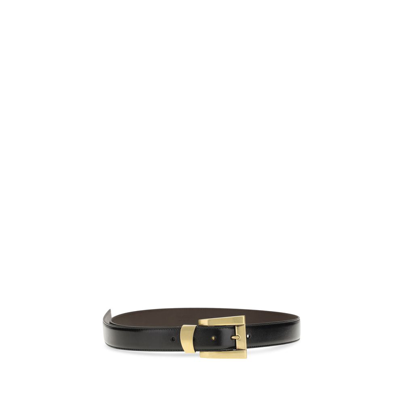 Brown calf leather bos taurus regular belt-null