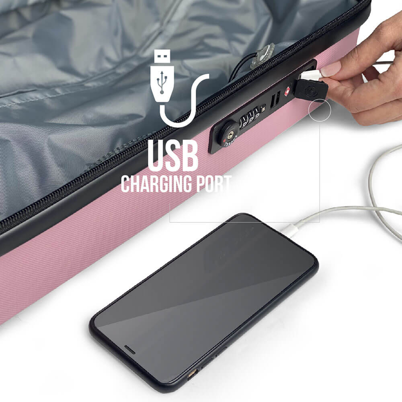Bg berlin - enduro buy 1 get 1 free promo, set of 2 luggages, rose suitcases image number null