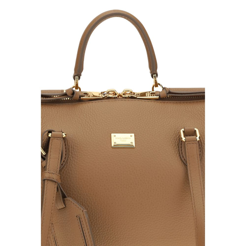 Beige calf leather bos taurus shoulder bag-null