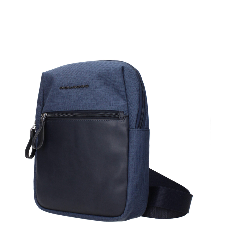 Blue fabric crossbody bag-null