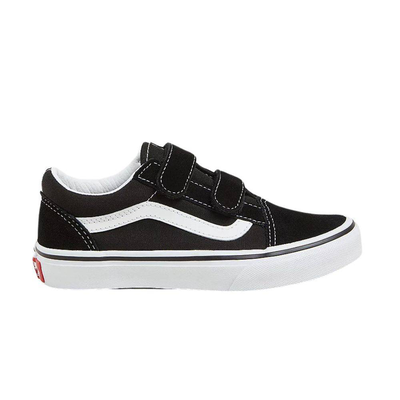 Boys old skool v shoes, Black / White, medium