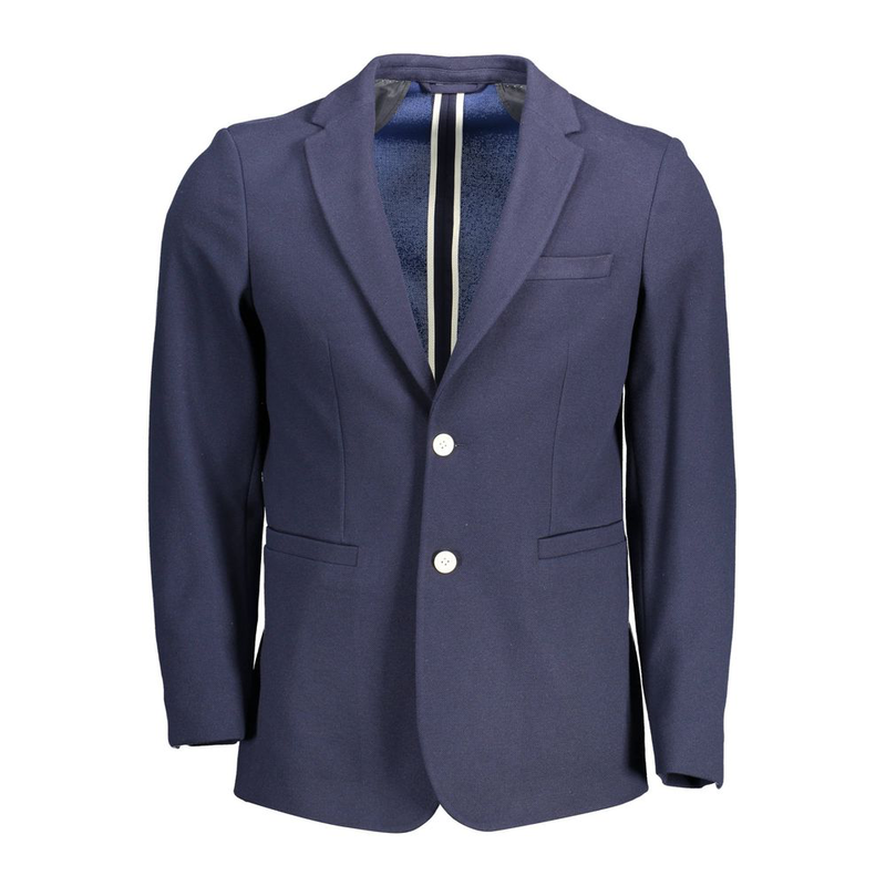 Blu polyester men's jacket-null