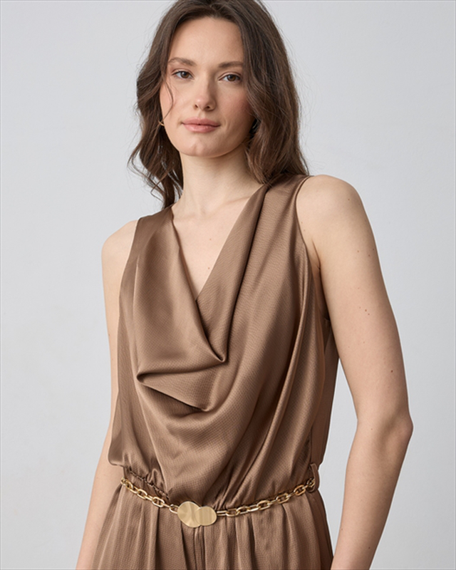 Jumpsuit satin drape-null