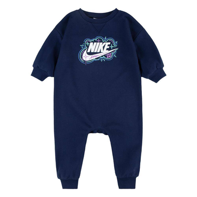 Nike sportswear baby art of play icon romper, Midnight Navy, medium